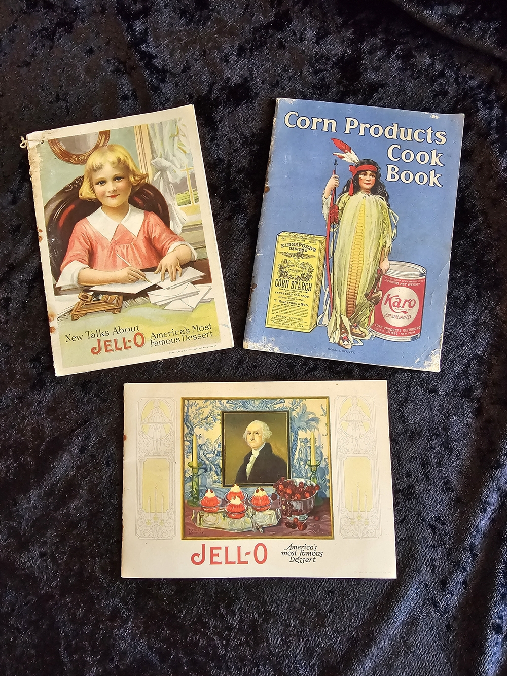 Vintage 1920s-1930s Advertising Cookbooks & Jell-O Pamphlets - Lot of 3